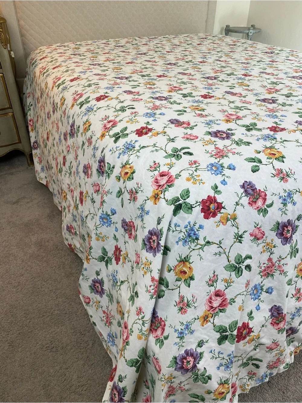 Vintage 70s Springmaid sheet set 2 floral Cottagecore